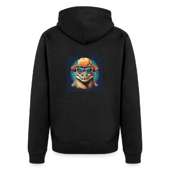 See you later Alligator - Unisex Premium Organic Zip Hoodie - black - Back - Nico (187cm)