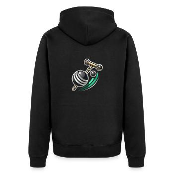 Logo du croquet - Veste à capuche bio Premium Unisexe - noir - Dos - Nico (187cm)