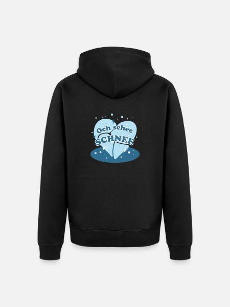 Och schee Schnee - Unisex Premium Organic Zip Hoodie - black