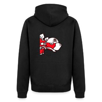 dinosaure pirate stégosaure drôle sabre dino - Veste à capuche bio Premium Unisexe - noir - Dos - Nico (187cm)