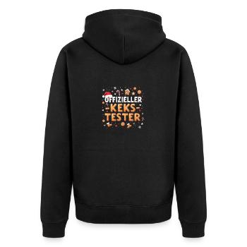 Testeur de cookies officiel Noël drôle d’hiver - Veste à capuche bio Premium Unisexe - noir - Dos - Nico (187cm)