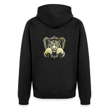 Boxer Tigre - Veste à capuche bio Premium Unisexe - noir - Dos - Nico (187cm)