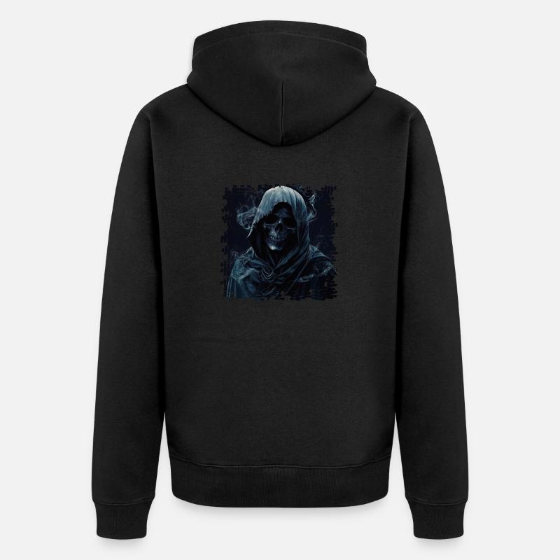 Le temps est imparable - Veste à capuche bio Premium Unisexe - noir