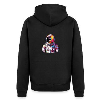 Astronaut Spaceman World Adventure Discovery - Unisex Premium Organic Zip Hoodie - black - Back - Nico (187cm)