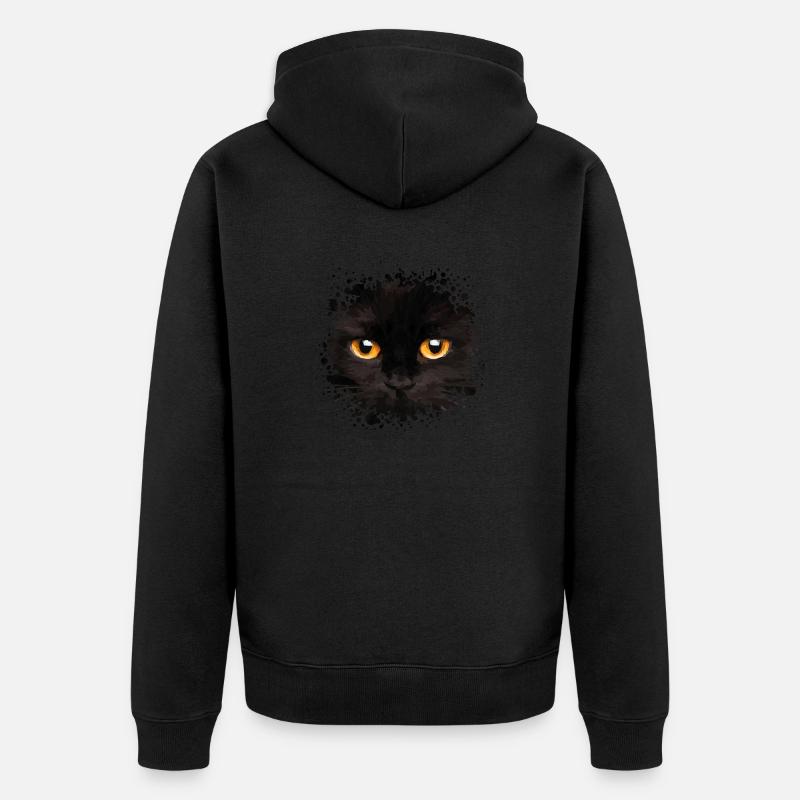 Chat - Veste à capuche bio Premium Unisexe - noir
