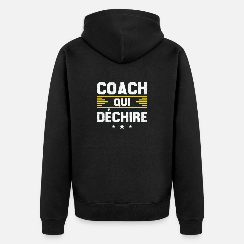 Coach Qui Déchire - Veste à capuche bio Premium Unisexe - noir