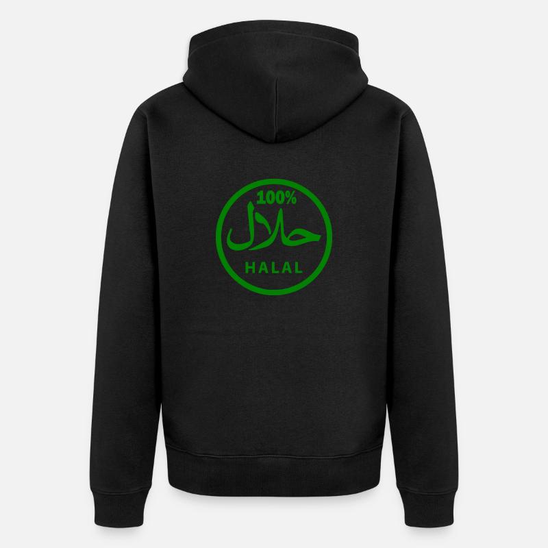 Halal - Unisex Premium Bio Zip Hoodie - Schwarz