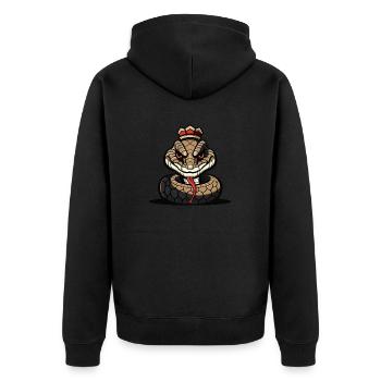 Serpent Cobra Bande Dessinée Couronne - Veste à capuche bio Premium Unisexe - noir - Dos - Nico (187cm)