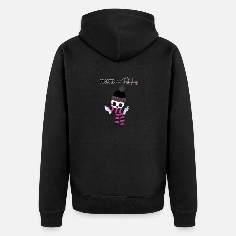 Squelette givré mais fabuleux - Veste à capuche bio Premium Unisexe - noir