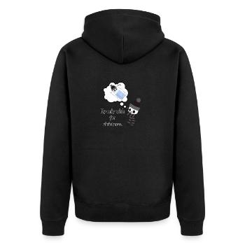 My only wish for christmas skeleton - Unisex Premium Organic Zip Hoodie - black - Back - Nico (187cm)