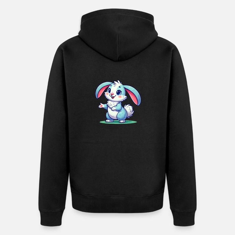 Bande dessinée Bunny - Veste à capuche bio Premium Unisexe - noir