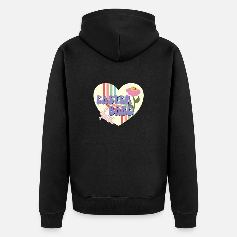 Bébé de Pâques - Veste à capuche bio Premium Unisexe - noir