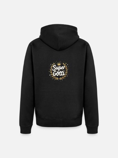 Firmgötti Taufgötti Göti Götti Gift - Unisex Premium Organic Zip Hoodie - black