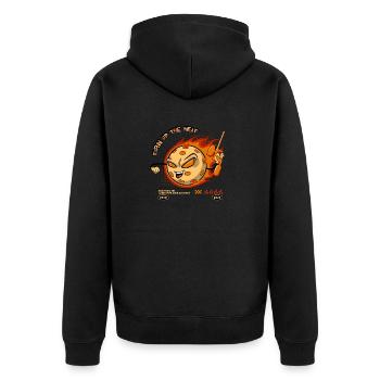 Turn on the heat Paintball. Paintball on fire. - Unisex Premium Organic Zip Hoodie - black - Back - Nico (187cm)