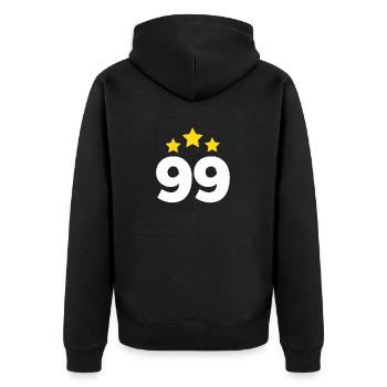 99 ans étoile - cadeau 99e anniversaire - Veste à capuche bio Premium Unisexe - noir - Dos - Nico (187cm)