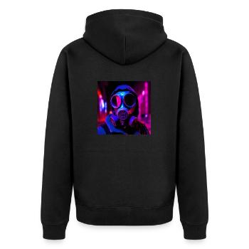 Stalker rave party - Unisex Premium Organic Zip Hoodie - black - Back - Nico (187cm)