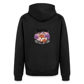Petit renard - Veste à capuche bio Premium Unisexe - noir - Dos - Nico (187cm)