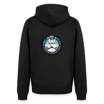 Soyez fort ours – EnrolDesign - Veste à capuche bio Premium Unisexe - noir - Dos - Nico (187cm)