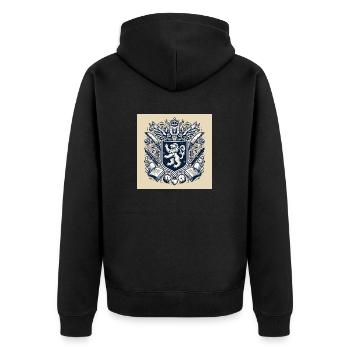 Armoiries avec un lion - Veste à capuche bio Premium Unisexe - noir - Dos - Nico (187cm)