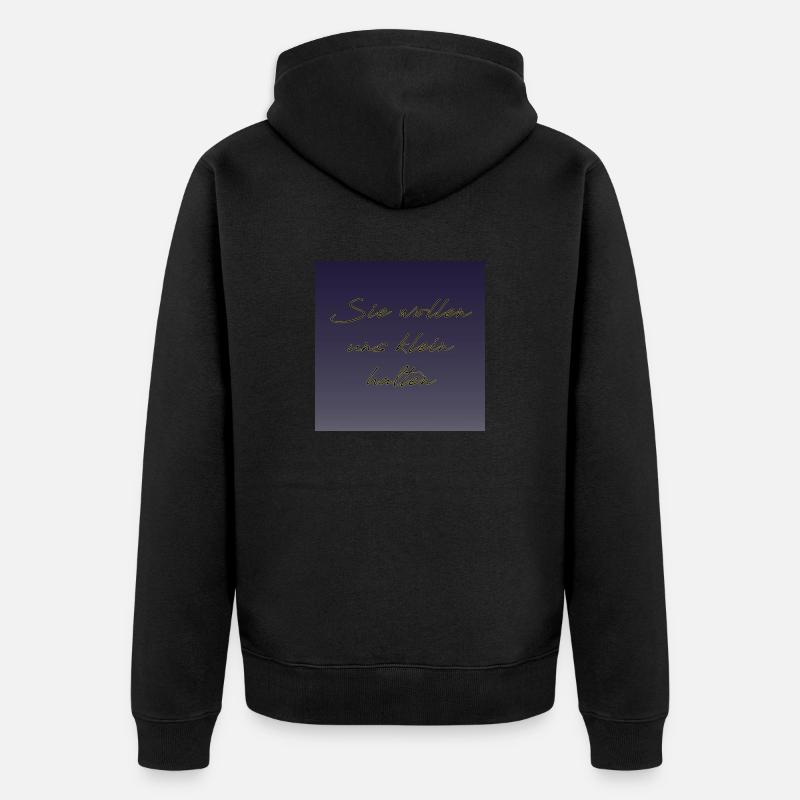 Ils veulent nous garder petits - Veste à capuche bio Premium Unisexe - noir