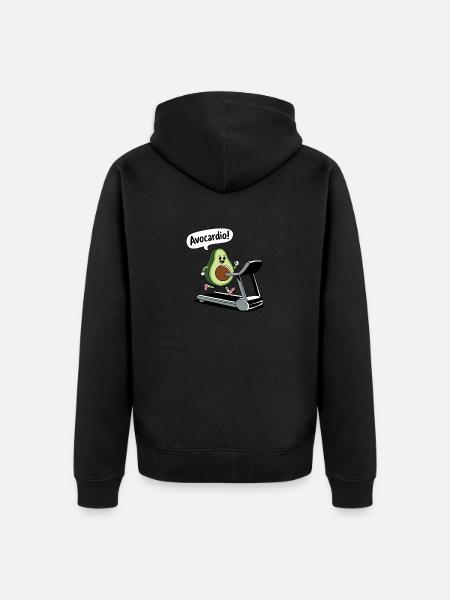 Avocardio - Veste à capuche bio Premium Unisexe - noir