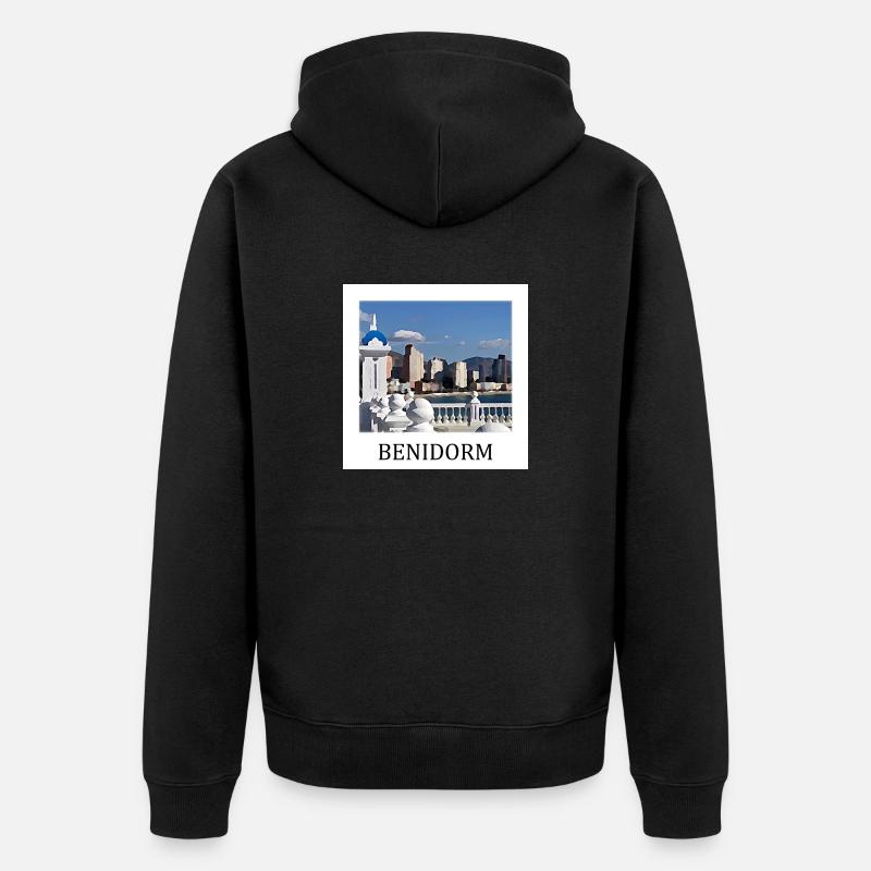 Benidorm - Veste à capuche bio Premium Unisexe - noir