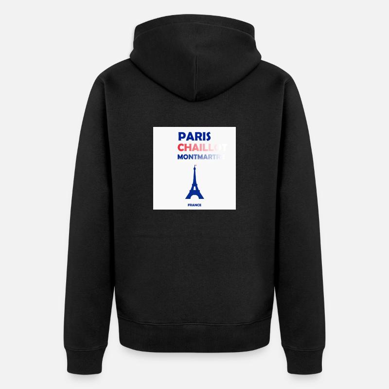Paris, Frankreich - Unisex Premium Bio Zip Hoodie - Schwarz