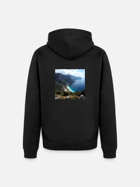 Landschaft - Unisex Premium Bio Zip Hoodie - Schwarz