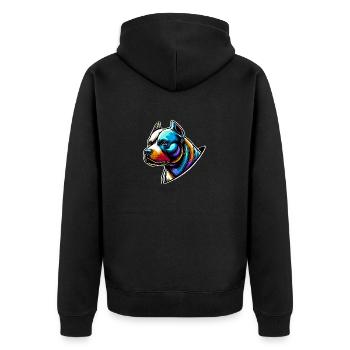 Bouledogue - Veste à capuche bio Premium Unisexe - noir - Dos - Nico (187cm)