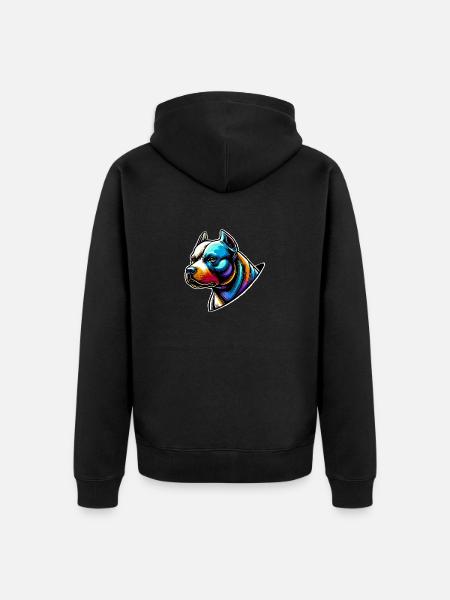 Bulldog - Unisex Premium Organic Zip Hoodie - black