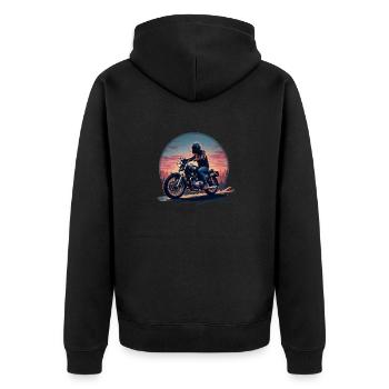 Liberté - Veste à capuche bio Premium Unisexe - noir - Dos - Nico (187cm)