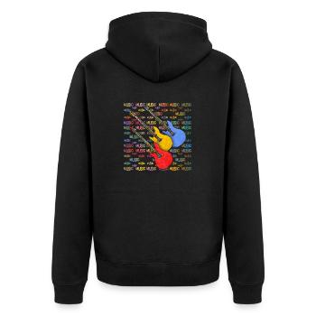 Guitares - Veste à capuche bio Premium Unisexe - noir - Dos - Nico (187cm)