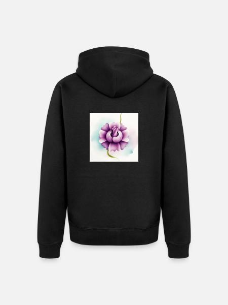 Fleur - Veste à capuche bio Premium Unisexe - noir