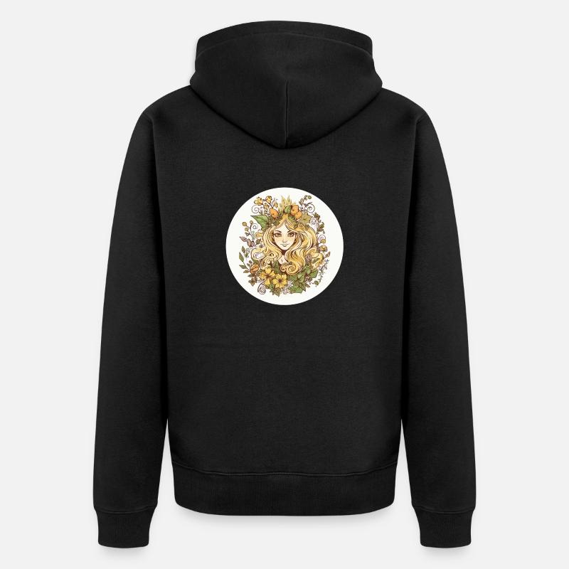 Waldfee - Unisex Premium Bio Zip Hoodie - Schwarz