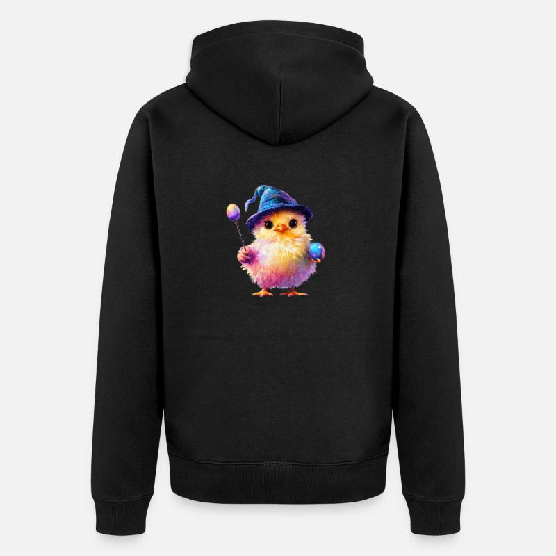 poussin magique - Veste à capuche bio Premium Unisexe - noir