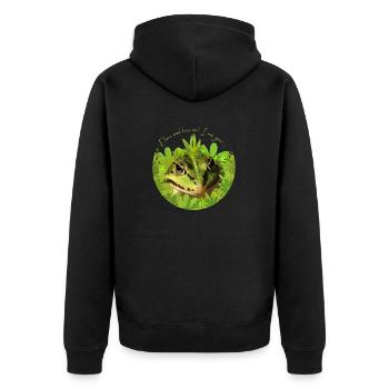 La grenouille m’embrasse prince - Veste à capuche bio Premium Unisexe - noir - Dos - Nico (187cm)