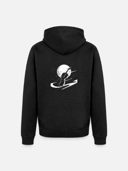 Violin - Unisex Premium Organic Zip Hoodie - black