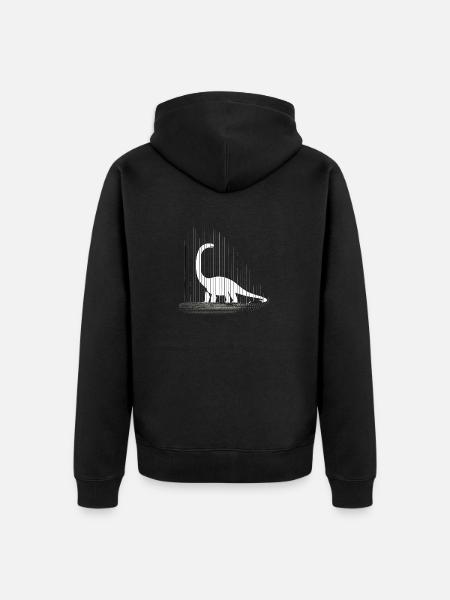 Dinosaurs dinosaurs dinosaurs brachiosaurs - Unisex Premium Organic Zip Hoodie - black
