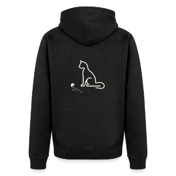 chat animal animaux de compagnie - Veste à capuche bio Premium Unisexe - noir - Dos - Nico (187cm)