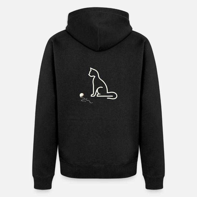 chat animal animaux de compagnie - Veste à capuche bio Premium Unisexe - noir