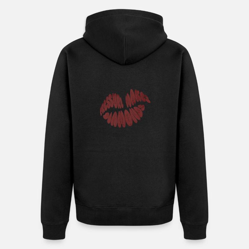 Pressure makes diamonds - Unisex Premium Bio Zip Hoodie - Schwarz