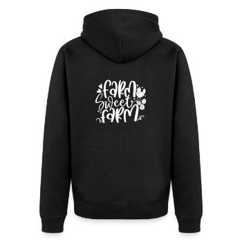 Fermier Fermier Vie Rurale Fermier Cadeau Dicton - Veste à capuche bio Premium Unisexe - noir - Dos - Nico (187cm)