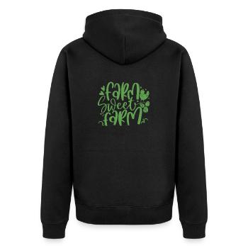 Fermier Fermier Vie Rurale Fermier Cadeau Dicton - Veste à capuche bio Premium Unisexe - noir - Dos - Nico (187cm)
