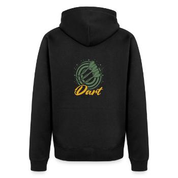 Fléchettes fléchettes disant javelot sport idée cadeau - Veste à capuche bio Premium Unisexe - noir - Dos - Nico (187cm)
