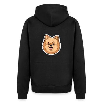 Eurasier - Unisex Premium Organic Zip Hoodie - black - Back - Nico (187cm)
