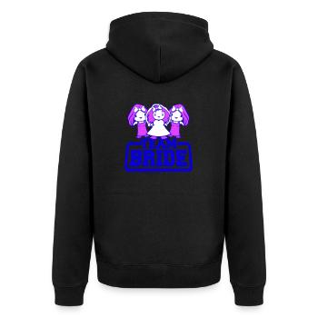 3 oiseaux poussins équipe mariée disant filles petites amies - Veste à capuche bio Premium Unisexe - noir - Dos - Nico (187cm)