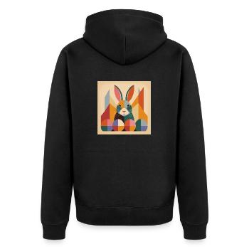 Lapin de Pâques n° 09 - Veste à capuche bio Premium Unisexe - noir - Dos - Nico (187cm)