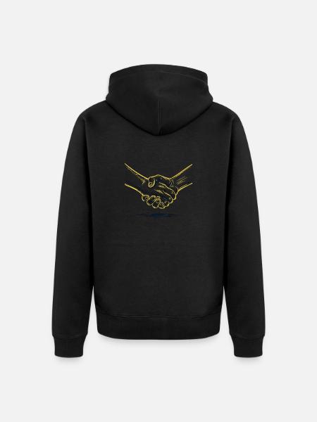 solidarity - Unisex Premium Organic Zip Hoodie - black