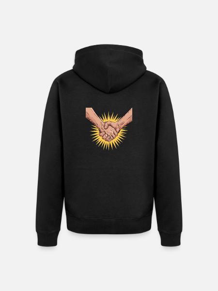 solidarité - Veste à capuche bio Premium Unisexe - noir