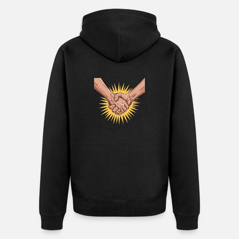 solidarité - Veste à capuche bio Premium Unisexe - noir